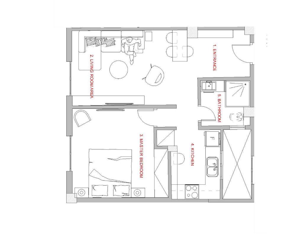 Апартаменты (Улучшенные апартаменты с 1 спальней), Olympus Residence