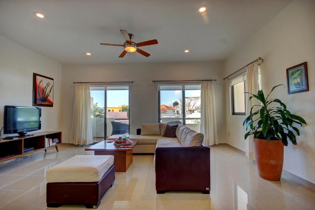 Апартаменты (Апартаменты Palmar с 2 спальнями, вид на 5-ю Авеню), Riviera Maya Suites