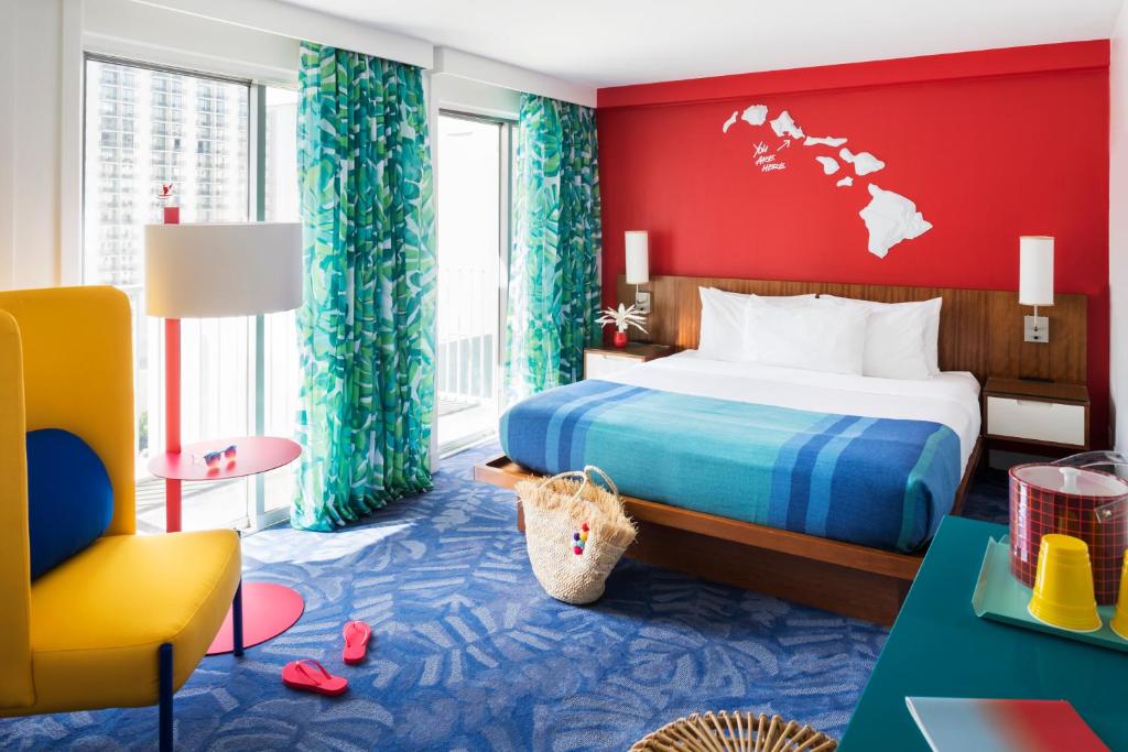 Двухместный (Номер с 1 кроватью размера «king-size» - Недавно отремонтированный), Shoreline Hotel Waikiki