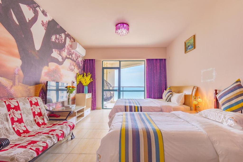Семейный (Семейный номер с видом на море), Sanya Fang Jie Hotel