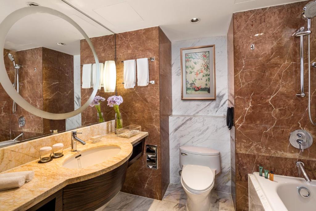 Двухместный (Двухместный номер Делюкс с 2 отдельными кроватями), Hilton Shanghai