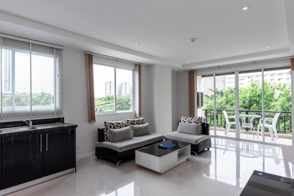 Сьюит (Улучшенный люкс с 1 спальней), Апарт-отель Jomtien Beach Penthouses