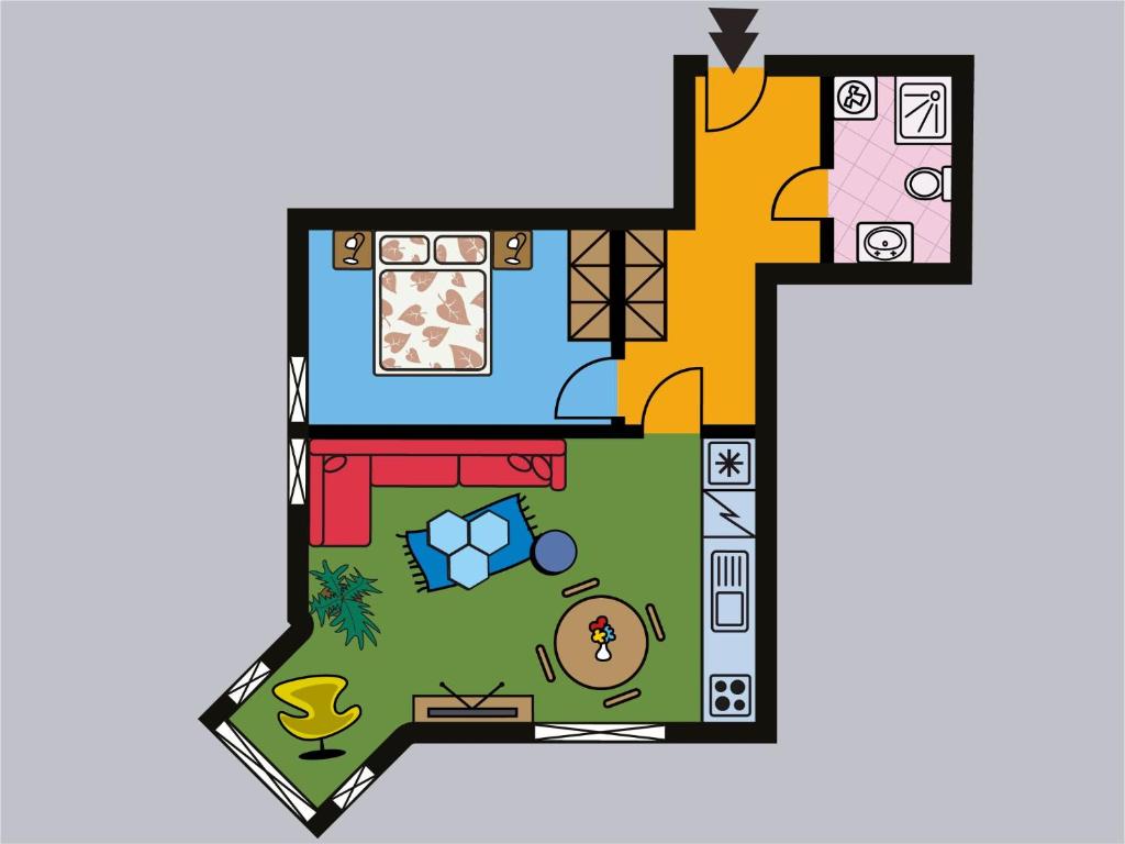 Апартаменты (Апартаменты с 1 спальней), Masarykova N°30