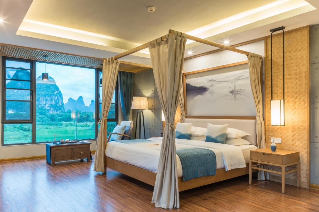 Двухместный (Superior Double Room with River View free afternoon tea available), Yangshuo Zen Garden Resort
