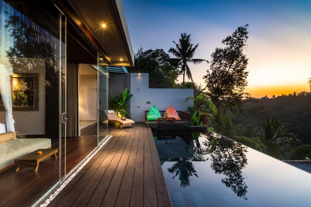 Вилла (Вилла Делюкс с 1 спальней, собственным бассейном и бесплатными привилегиями, вид на реку), Ayuterra Resort