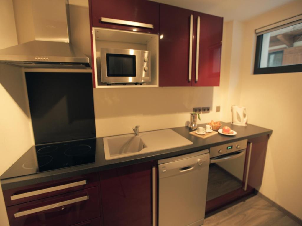 Апартаменты (Апартаменты с 1 спальней (для 4 взрослых)), Appartements de l'Hôtel de l'Arve