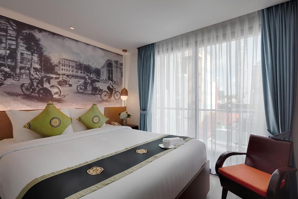 Двухместный (Двухместный номер Делюкс с 1 кроватью), Little Saigon Boutique Hotel