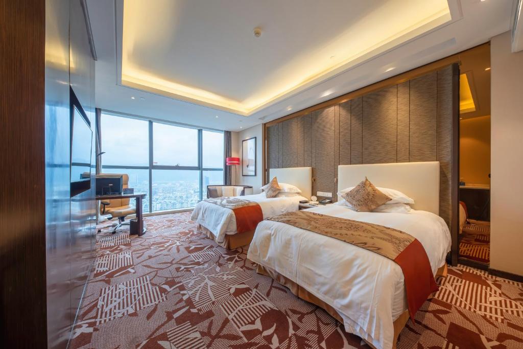 Двухместный (Executive Deluxe Twin Room with River View), Yiwu Shangcheng Hotel