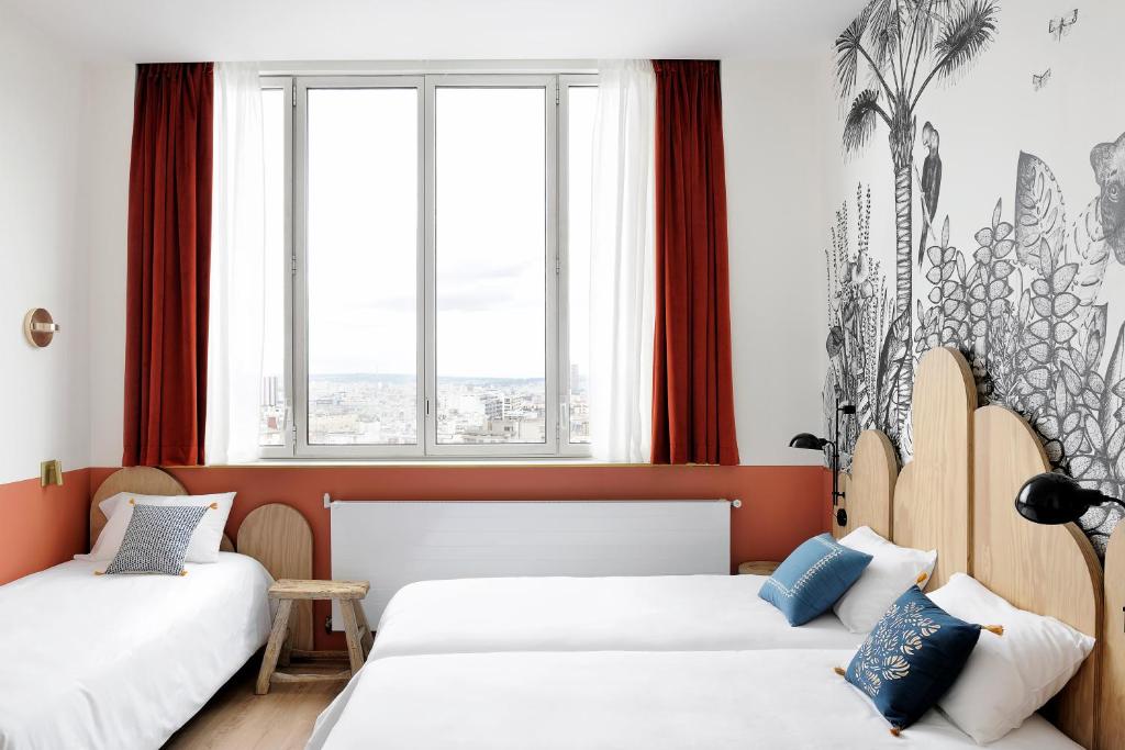 Трехместный (Трехместный номер Делюкс), Caulaincourt Square Hostel