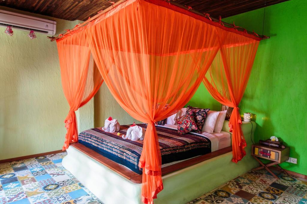 Двухместный (Двухместный номер Делюкс с 1 кроватью и балконом), Bali Bohemia Huts