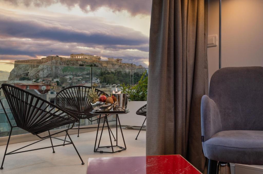 Двухместный (Номер Делюкс с хаммамом и видом на Акрополь), Elia Ermou Athens Hotel