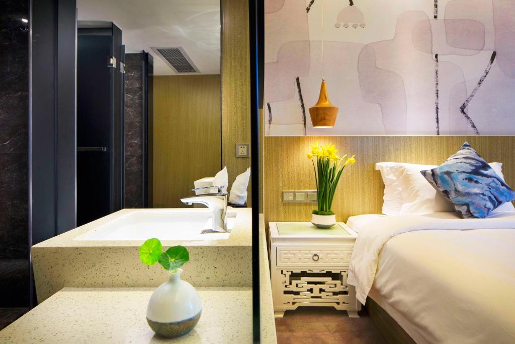 Двухместный (Номер Делюкс с кроватью размера «queen-size»), Paco Business Hotel Jiangtai Metro Station Branch