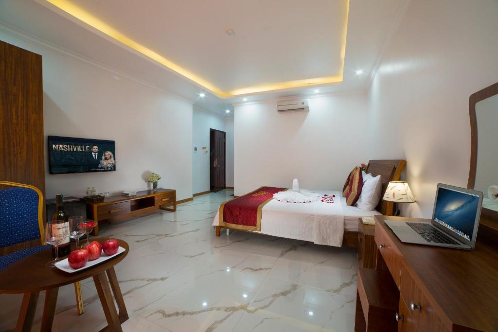 Двухместный (Двухместный номер с 1 кроватью и видом на горы), Quang Tung Hotel