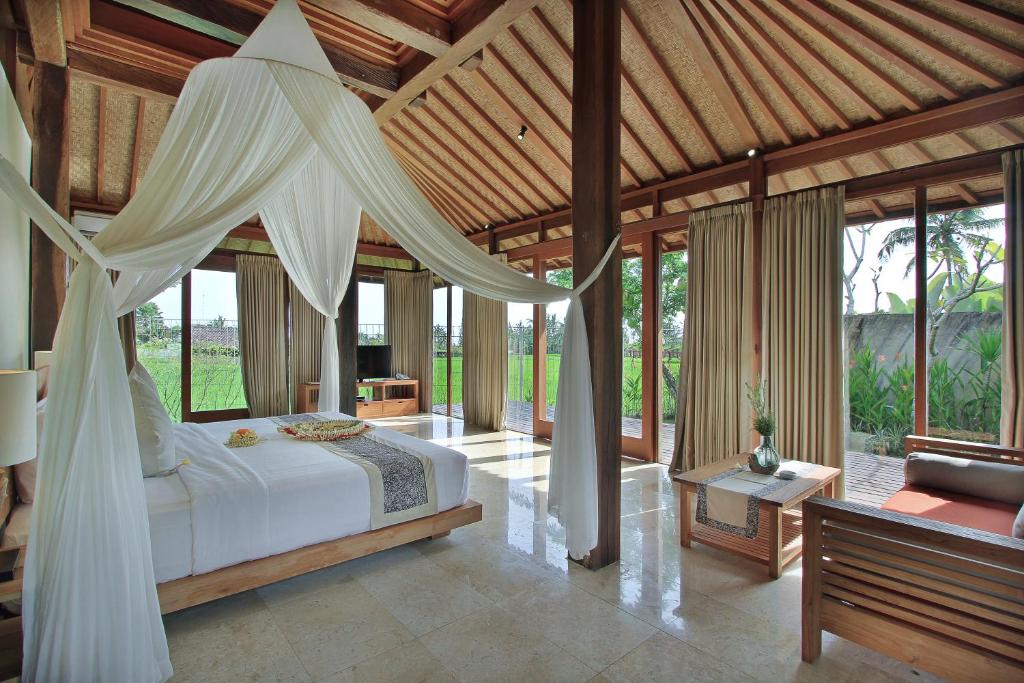 Вилла (Вилла Делюкс с 1 спальней, вид на рисовое поле), Kabinawa Ubud Villas