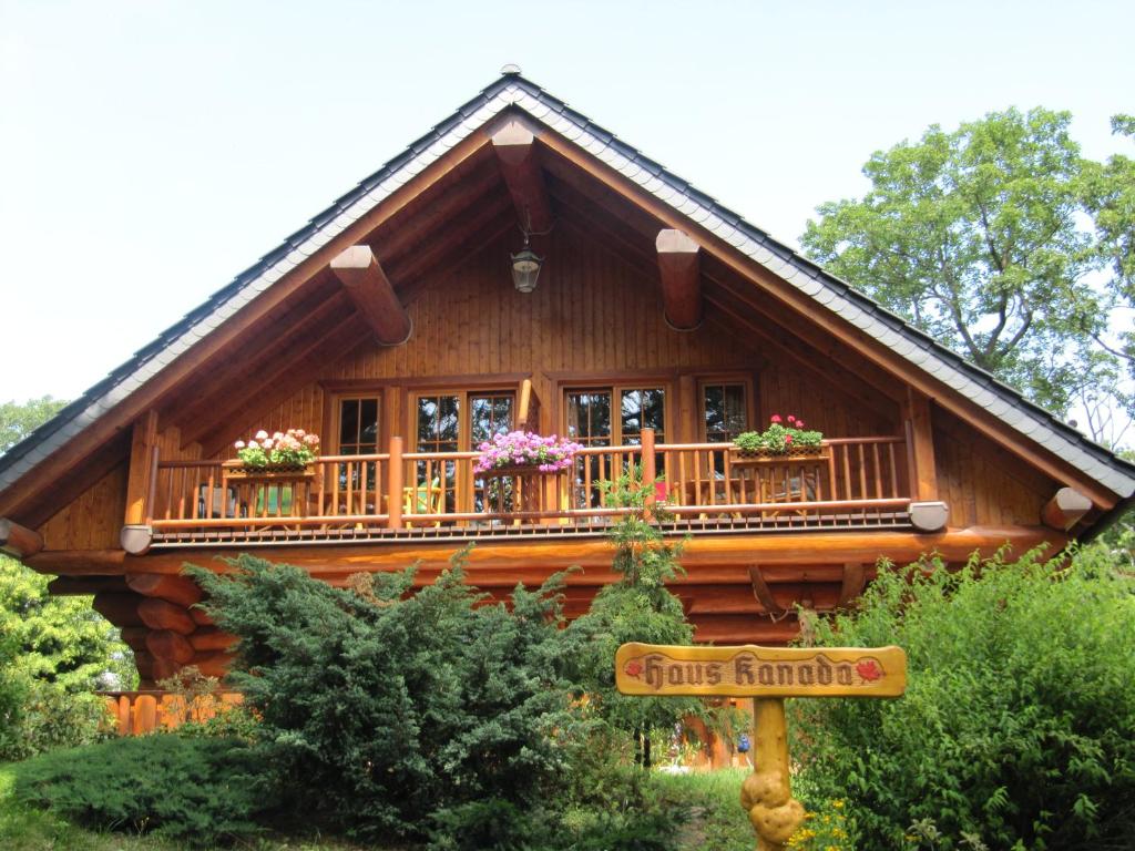 Двухместный (Double Room with Balcony Log House), Pension Forsthaus Georgshöhe