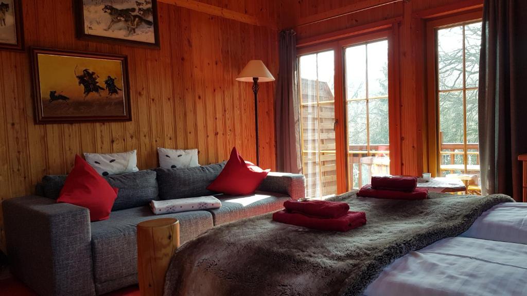 Двухместный (Double Room with Balcony Log House), Pension Forsthaus Georgshöhe
