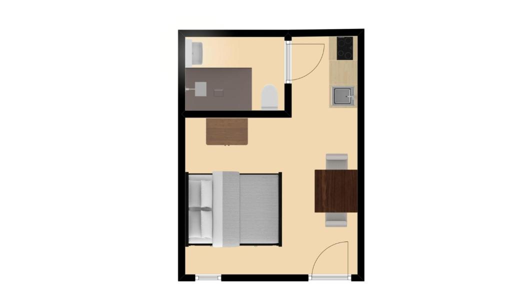 Студио (Двухместный номер-студио Делюкс с 1 кроватью), Plantage Garden Apartments