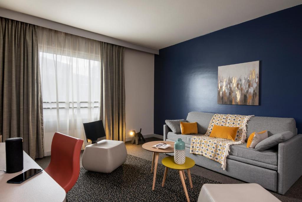 Апартаменты (Улучшенные апартаменты с 1 спальней (для 4 взрослых)), Aparthotel Adagio La Défense Esplanade
