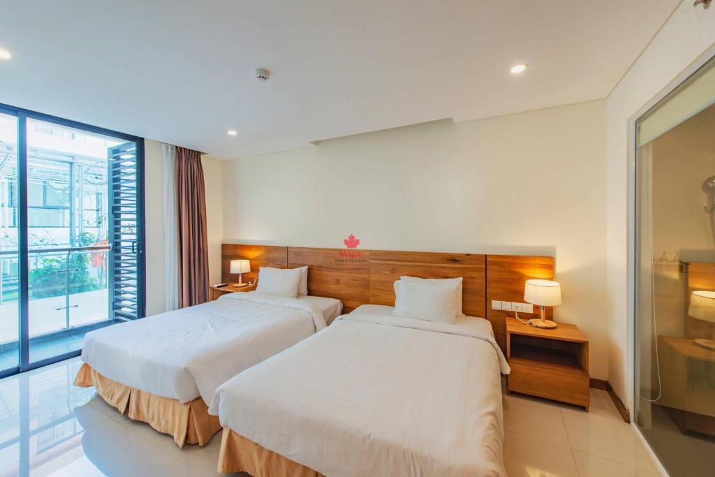 Апартаменты (Апартаменты с 1 спальней и балконом), Maple Hotel & Apartment