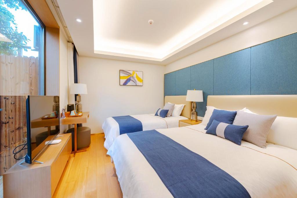 Семейный (Семейный номер с видом на сад), Hangzhou Ziwei Boutique Homestay