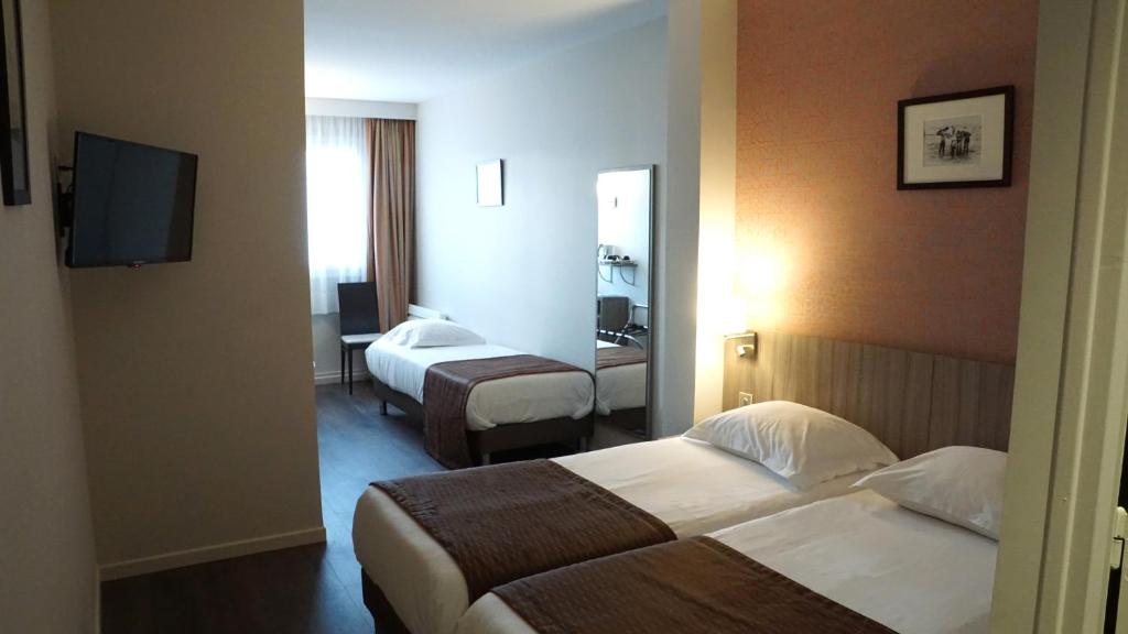 Двухместный (Двухместный номер с 1 кроватью и видом на город), Hôtel Le Jersey