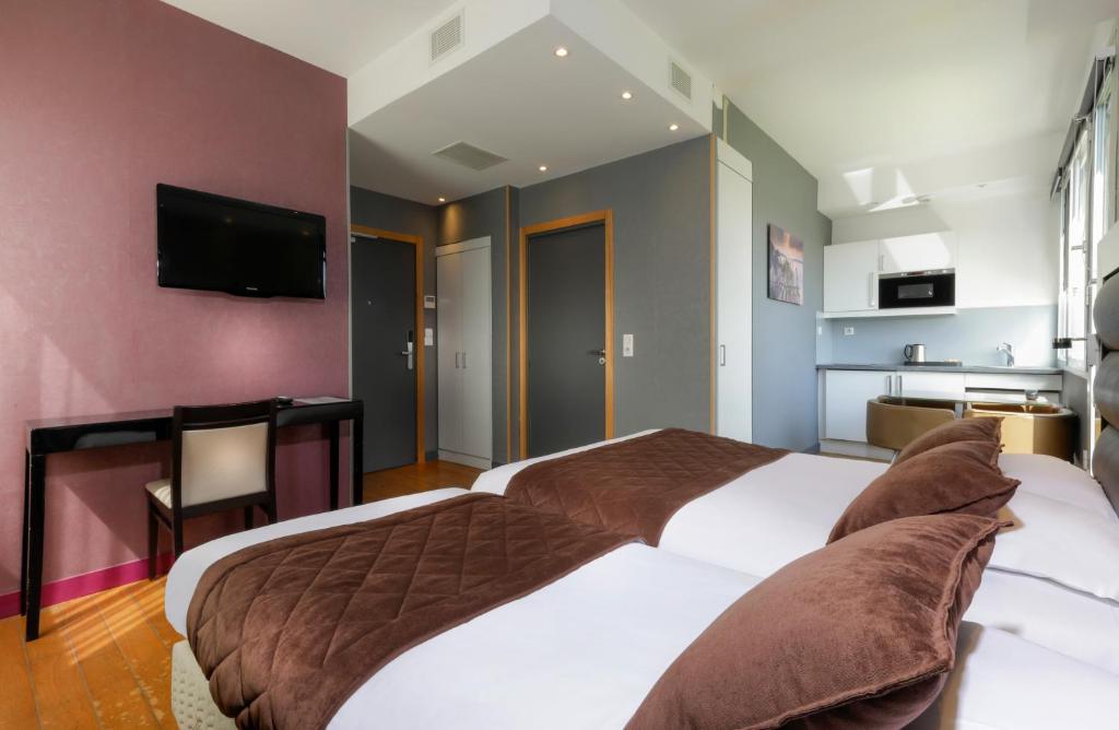 Двухместный (Двухместный номер с 2 отдельными кроватями), Hôtel Ambre