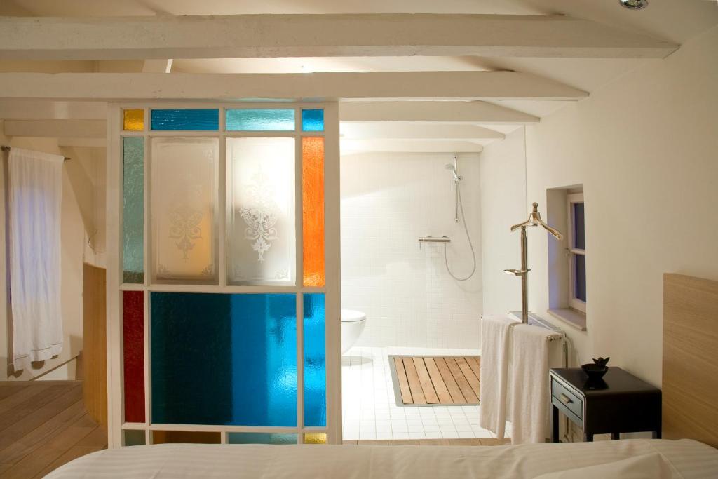 Двухместный (Двухместный номер Делюкс с 1 кроватью и душем - 2), Hôtel Restaurant Chut