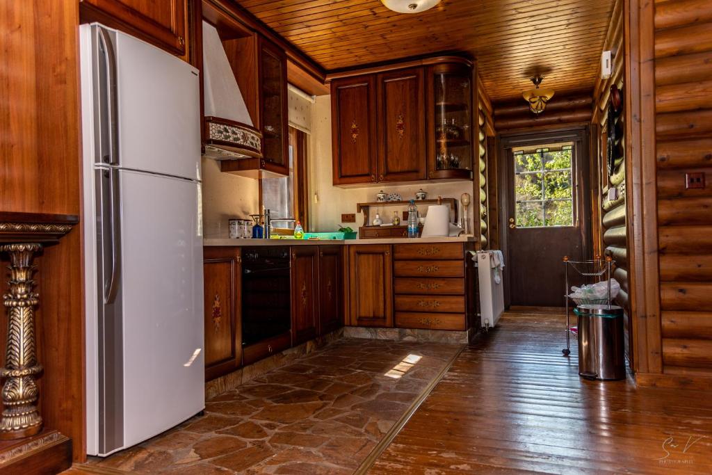 *2 bdr log house /mountains/Queen bed/fireplace photo 2