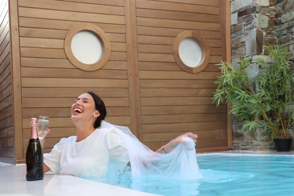 Сьюит (Люкс для новобрачных Mamma Mia с открытым бассейном, вид на море), Natura Luxury Boutique Hotel Skopelos