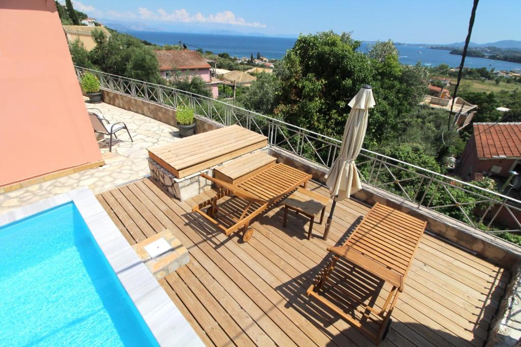 Belvedere ,Pyrgi,Corfu ,stunning Ipsos bay view photo 3