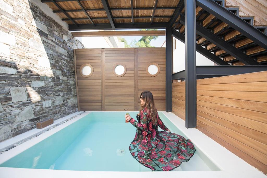 Сьюит (Роскошный люкс с открытым бассейном), Natura Luxury Boutique Hotel Skopelos