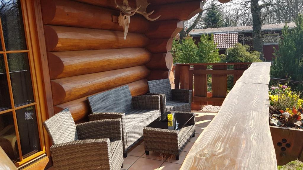Двухместный (Double Room with Terrace Log House), Pension Forsthaus Georgshöhe