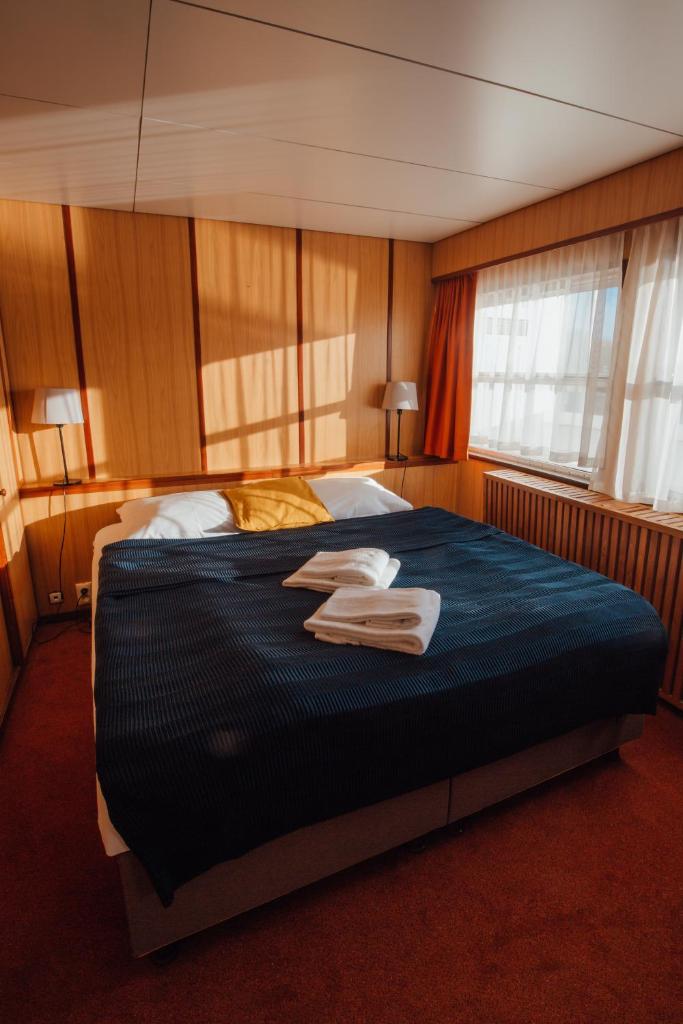 Двухместный (Двухместный номер с 2 отдельными кроватями и видом на Дунай), Botel Pressburg