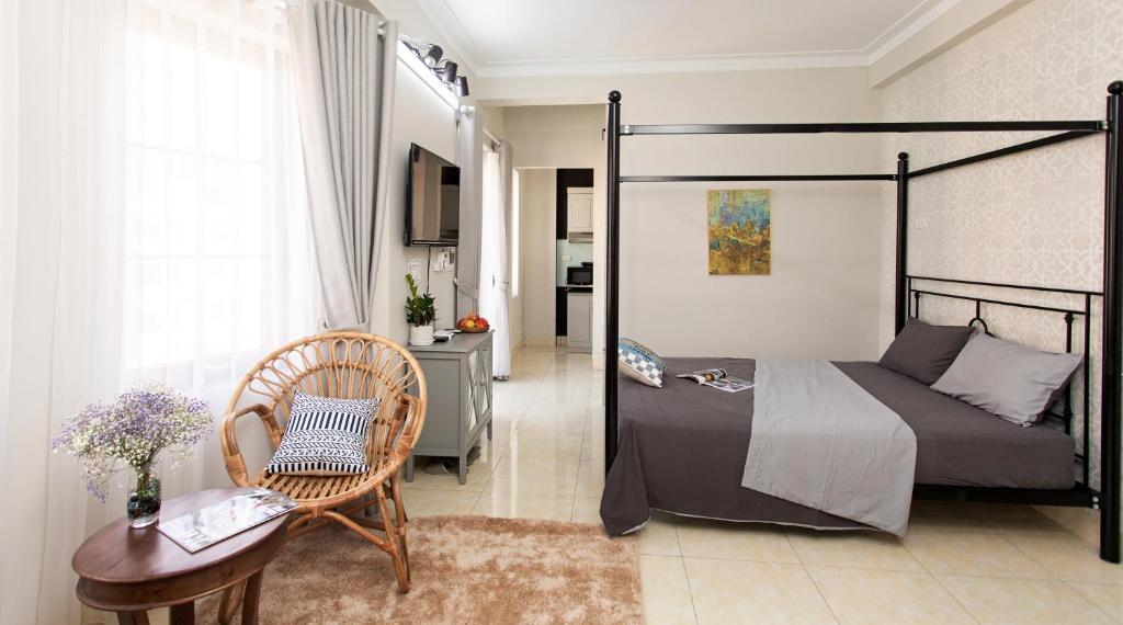 Двухместный (Двухместный номер Делюкс с 1 кроватью и балконом), Hanna Studio