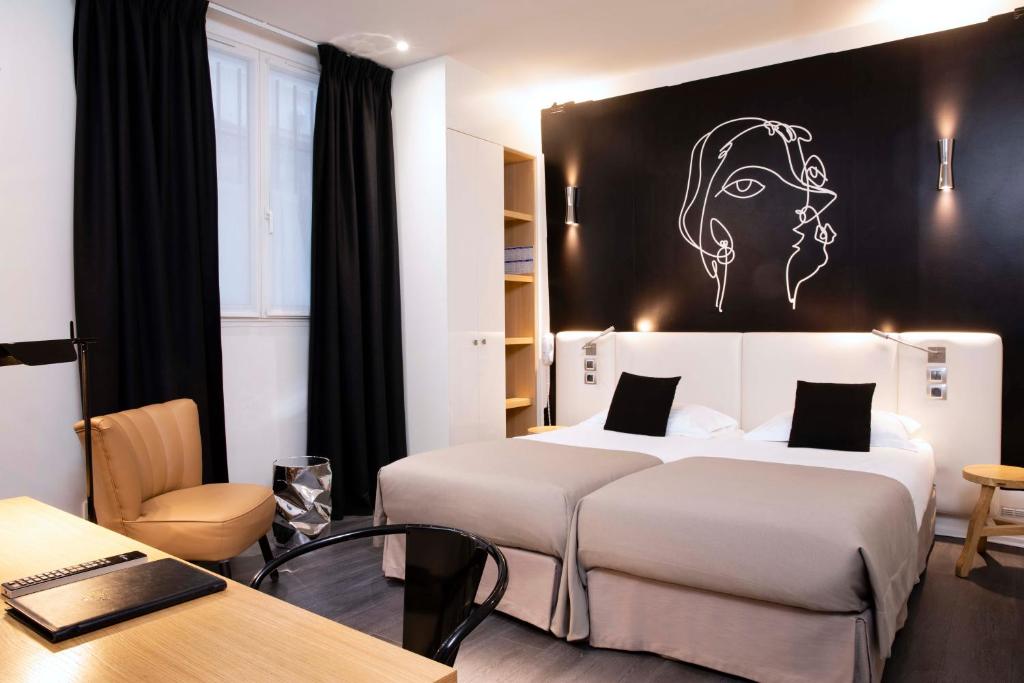 Двухместный (Двухместный номер с 2 отдельными кроватями), Hôtel Montparnasse Saint Germain