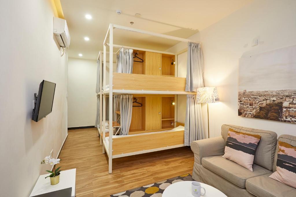 Семейный (Семейный номер (для 4 человек)), Shanghai Meego Qingwen Hotel