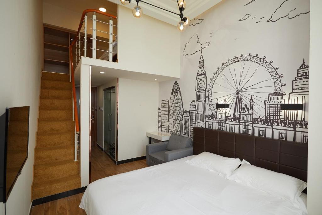 Семейный (Семейный номер с ванной комнатой), Shanghai Meego Qingwen Hotel