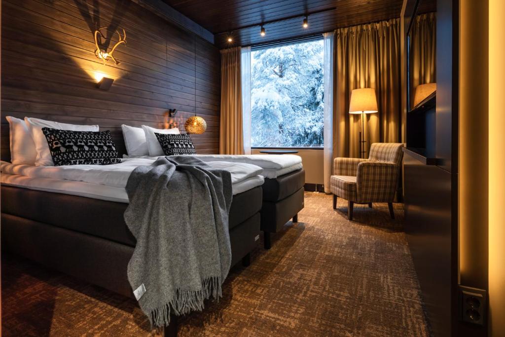 Трехместный (Номер Делюкс «Мистический» с сауной), Lapland Hotels Sky Ounasvaara