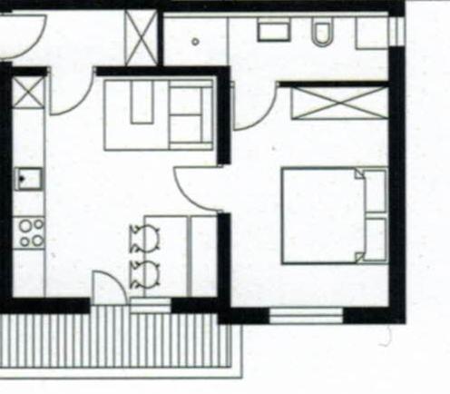 Апартаменты (Апартаменты с 1 спальней), Gästehaus Waldrand Garni