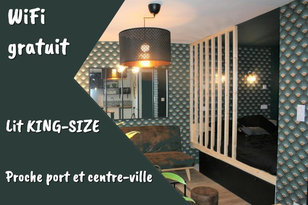 Superbe studio entre le port et le centre ville - LIT KING-SIZE, WiFi & NETFLIX gratuit photo 1