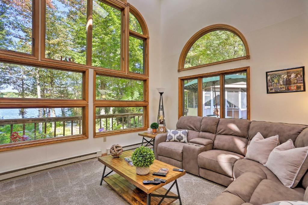 Pocono Lake Paradise with Private Beach and Dock! photo 3