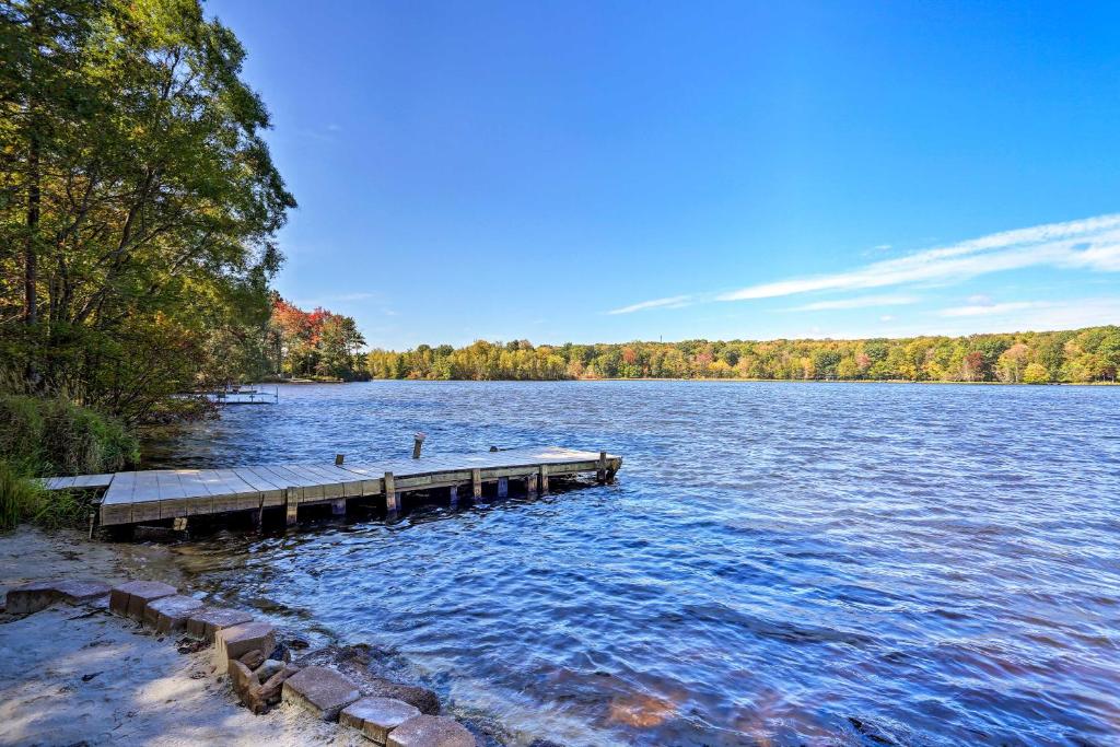 Pocono Lake Paradise with Private Beach and Dock! photo 1