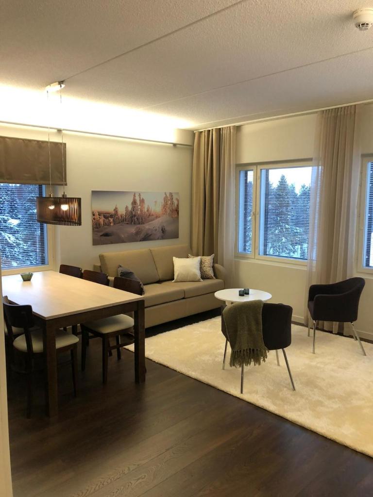 Апартаменты (Стандартные апартаменты с 3 спальнями и видом на озеро), Hotel Vuokatti Apartments