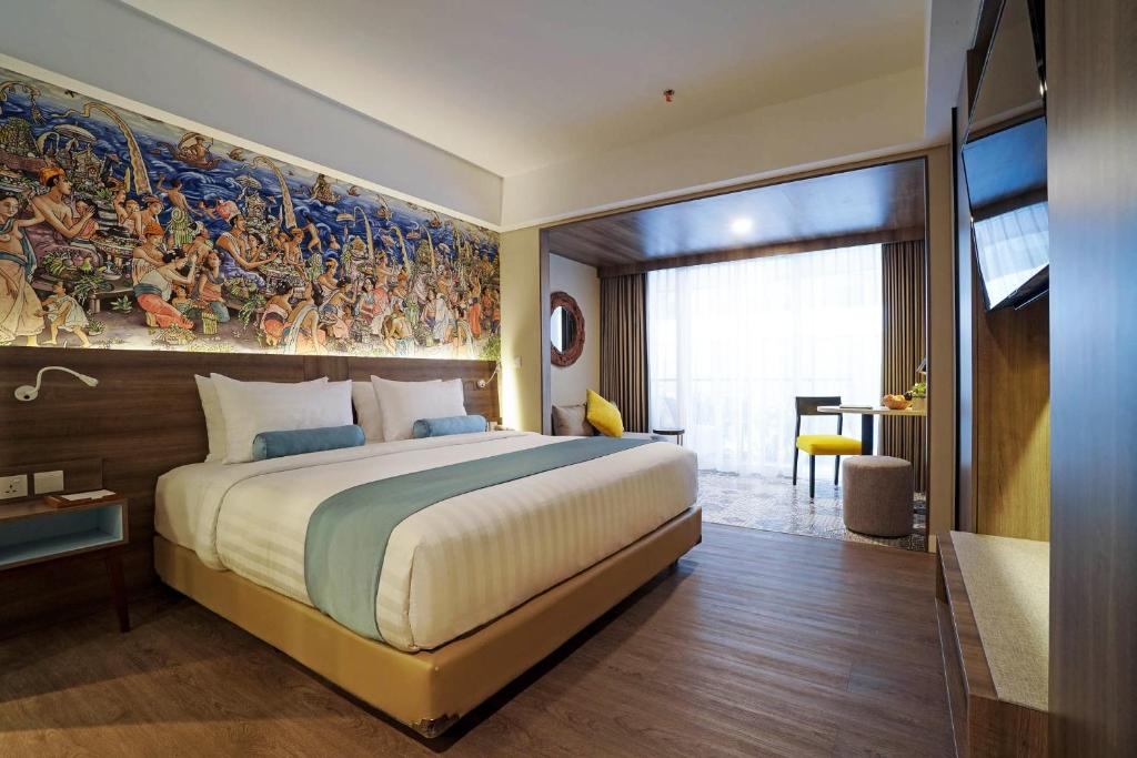 Трехместный (Двухместный номер Premier Deluxe Lagoon Access с 2 отдельными кроватями), Wyndham Garden Kuta Beach Bali