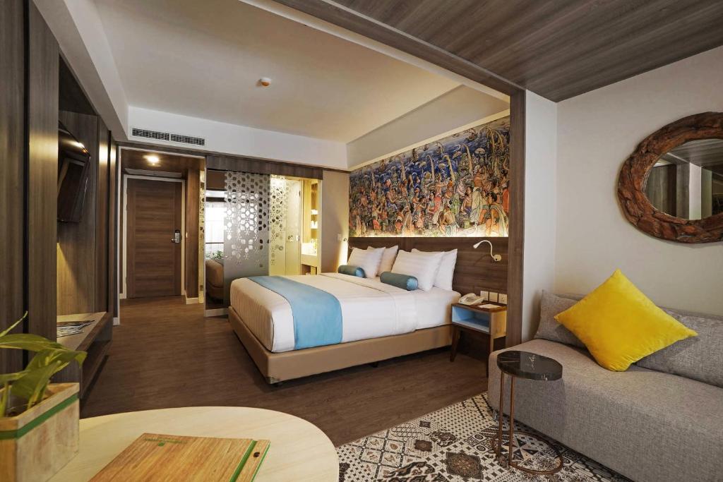 Трехместный (Двухместный номер Premier Deluxe Lagoon Access с 2 отдельными кроватями), Wyndham Garden Kuta Beach Bali