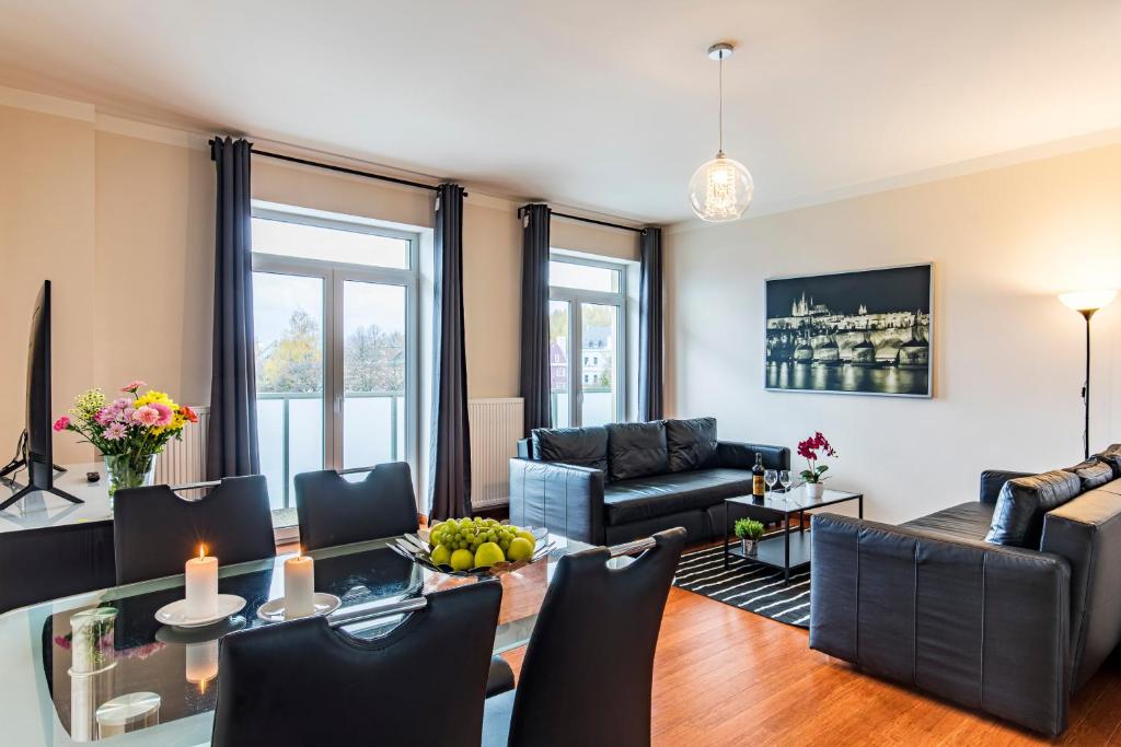 Апартаменты (Апартаменты с 1 спальней и балконом), Rezidence Moser Apartments
