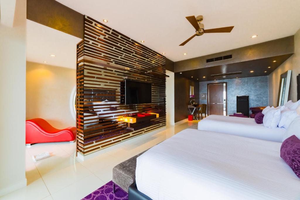 Двухместный (Mousai Junior Suite Two Double Beds North with Ocean View), Hotel Mousai - Adults Only