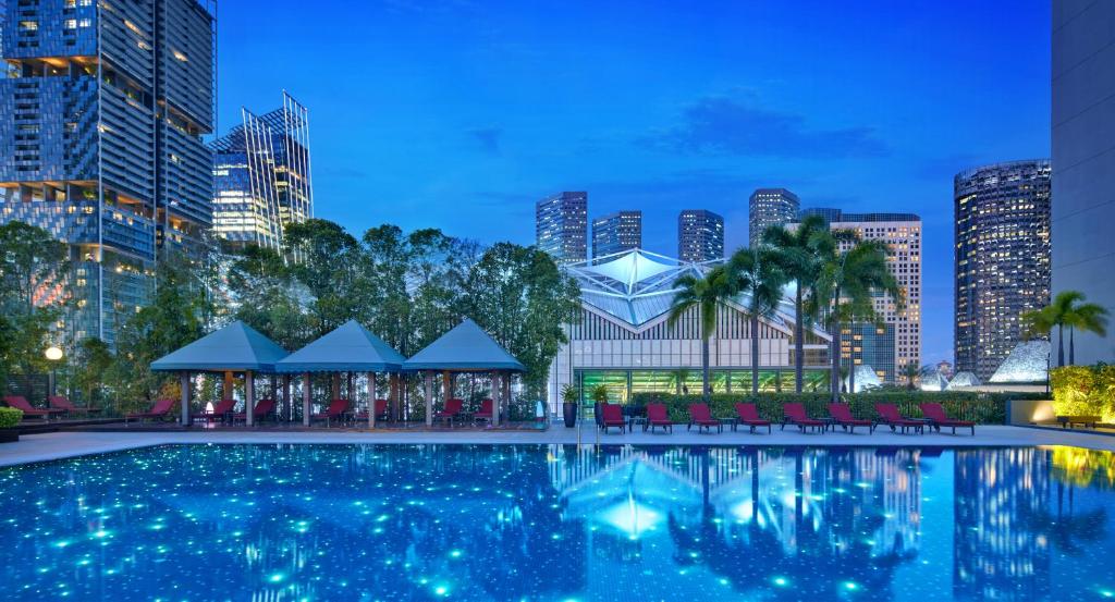 Двухместный (Фирменный номер Marina Bay с кроватью размера «king-size»), Marina Mandarin Singapore