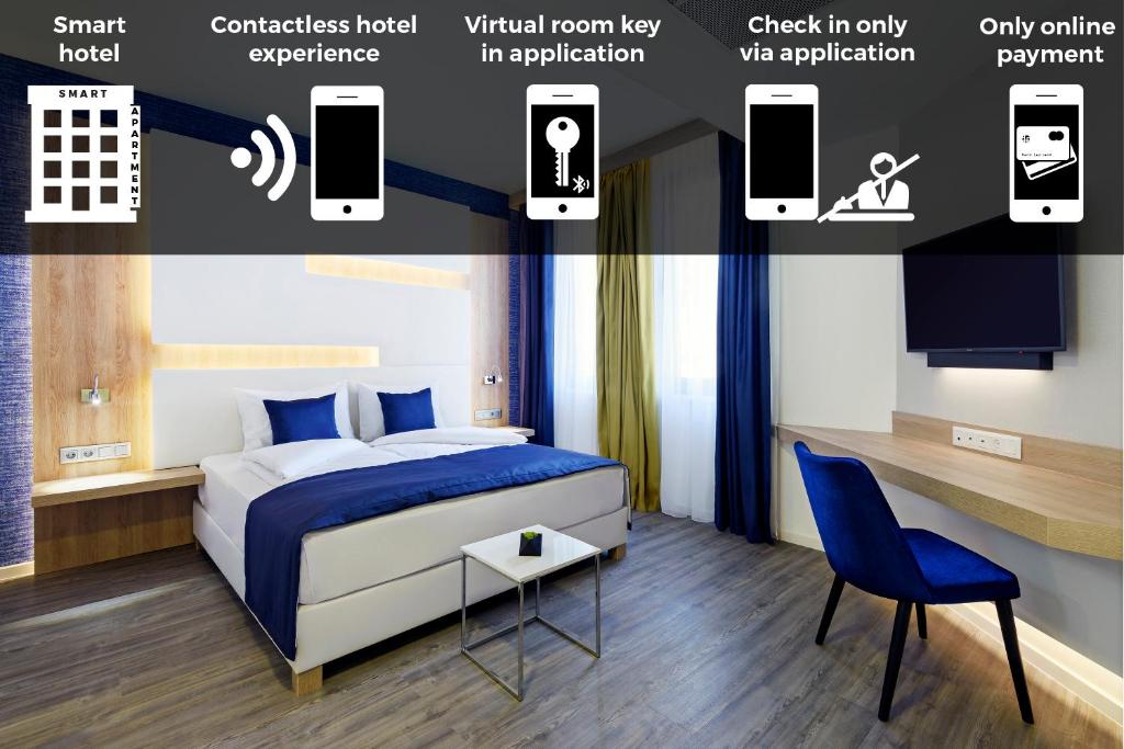 Двухместный (Улучшенный двухместный номер с 1 кроватью), KViHotel Budapest - the smart hotel