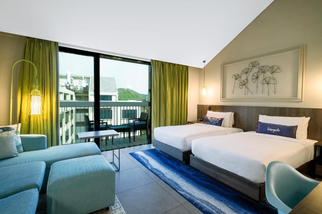 Трехместный (Twin Room with Balcony and 15% discount on Food and Beverage), Hyatt Place Goa Candolim